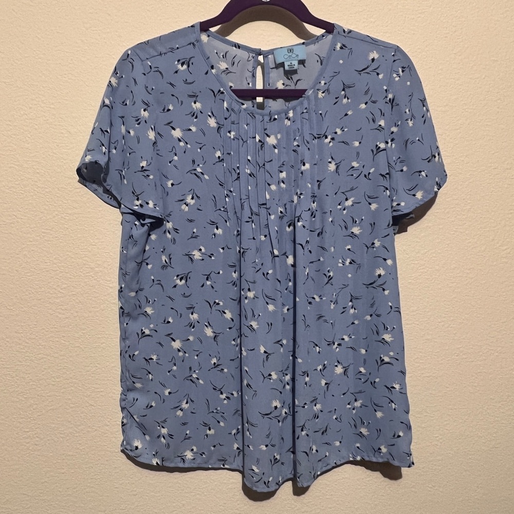CeCe dandelion print blouse